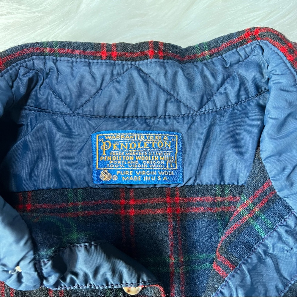 Vintage Pendleton 100% Wool Button Down Shirt - image 4